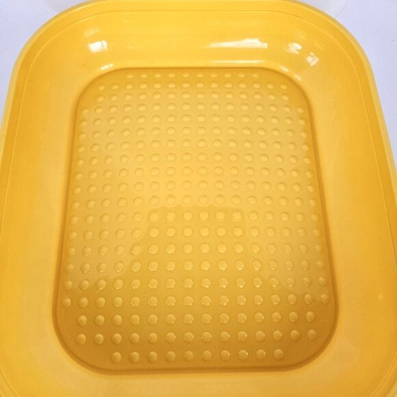 Vintage Season N Serve Large Meat Marinade Tenderizer Container With Lid Yellow - Picture 4 of 9